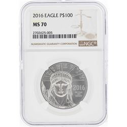 2016 $100 American Platinum Eagle Coin NGC MS70