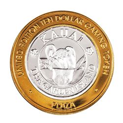 .999 Fine Silver Plaza Casino Las Vegas, Nevada $10 Limited Edition Gaming Token