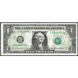 1985 $1 Federal Reserve Note Full Offset ERROR