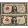 Image 1 : Lot of (2) 1928 $1 Legal Tender Notes