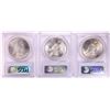 Image 2 : Lot of (3) $1 Peace Silver Dollar Coins PCGS MS63