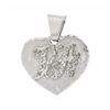 Image 3 : 14KT White Gold 0.20 ctw Diamond Heart Shaped Pendant