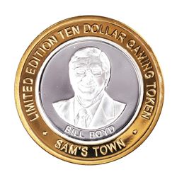.999 Silver Sam's Town Las Vegas $10 Limited Edition Casino Gaming Token