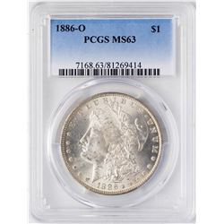 1886-O $1 Morgan Silver Dollar Coin PCGS MS63