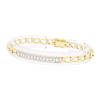 Image 1 : 18KT Yellow and White Gold 1.00 ctw Diamond ID Bracelet