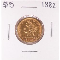 1882 $5 Liberty Head Half Eagle Gold Coin
