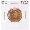 Image 1 : 1882 $5 Liberty Head Half Eagle Gold Coin