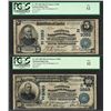 Image 1 : Lot of 1902PB $5/10 Washington, PA CH# 3383 National Currency Notes PCGS Fine 12