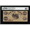 Image 1 : 1861 $100 State of Florida Tallahassee Cr.2 Obsolete Note PMG Choice Uncirculated 64