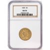 Image 1 : 1836 $5 Classic Head Half Eagle Gold Coin NGC AU53