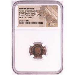 Const. Gallus, AD 351-354 BI Half-Centenionalis Ancient Roman Empire Coin NGC Certified