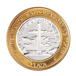 .999 Fine Silver Plaza Casino Las Vegas, Nevada $10 Limited Edition Gaming Token