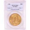 Image 1 : 1908 No Motto $20 St. Gaudens Double Eagle Gold Coin PCGS MS63