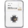 Image 1 : 1962 Roosevelt Dime Coin NGC MS67 Amazing Color