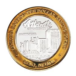 .999 Fine Silver Atlantis Casino & Resort Reno, NV $10 Limited Edition Gaming Token