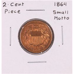 1864 Small Motto Two Cent Piece Coin