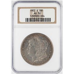 1902-S $1 Morgan Silver Dollar Coin NGC AU50