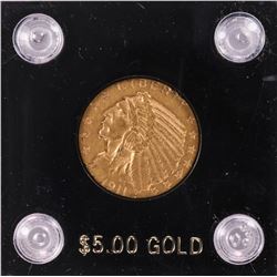 1911 $5 Indian Head Half Eagle Gold Coin