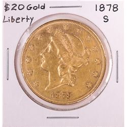 1878-S $20 Liberty Head Double Eagle Gold Coin