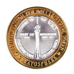 .999 Silver Stratosphere Las Vegas, Nevada $10 Casino Limited Edition Gaming Token