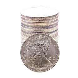 Roll of (20) Brilliant Uncirculated 1997 $1 American Silver Eagle Coins