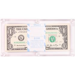 Pack of (100) 2006 $1 Federal Reserve STAR Notes Dallas in Capital Holder