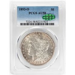 1893-O $1 Morgan Silver Dollar Coin PCGS AU58 CAC