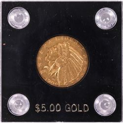 1909 $5 Indian Head Half Eagle Gold Coin