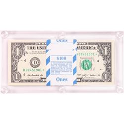 Pack of (100) 2009 $1 Federal Reserve STAR Notes Cleveland in Capital Holder