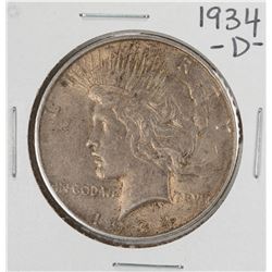 1934-D $1 Peace Silver Dollar Coin