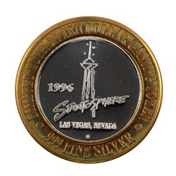 .999 Silver Stratosphere Las Vegas, NV $10 Casino Limited Edition Gaming Token