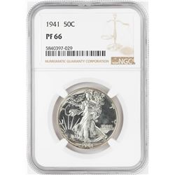 1941 Proof Walking Liberty Half Dollar Coin NGC PF66