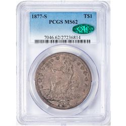 1877-S $1 Trade Silver Dollar Coins PCGS MS62 CAC