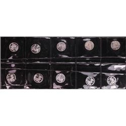 Lot of (10) Disney Mickey & Minnie Mouse Golfer 1/20 oz. .999 Fine Silver Coin Rounds