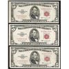 Image 1 : Lot of (3) 1953B $5 Legal Tender Notes