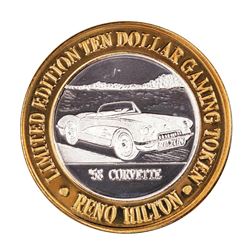 .999 Silver Reno Hilton Nevada $10 Casino Limited Edition Gaming Token
