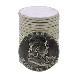 Roll of (20) Brilliant Uncirculated 1963 Franklin Half Dollar Coins