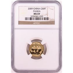 2009 China 50 Yuan Panda Gold Coin NGC MS69