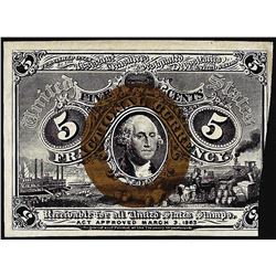 March 3, 1863 Five Cents Second Issue Fractional Currency Note