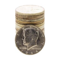 Roll of (20) Brilliant Uncirculated 1964-D Kennedy Half Dollar Coins