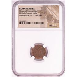 Constantuis II, AD 337-361 BI Half-Centenionalis Ancient Roman Empire Coin NGC Certified