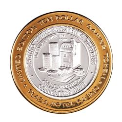 .999 Fine Silver Plaza Casino Las Vegas, Nevada $10 Limited Edition Gaming Token