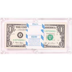 Pack of (100) 2003 $1 Federal Reserve STAR Notes Boston in Capital Holder