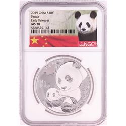 2019 China 10 Yuan Panda Silver Coin NGC MS70 Early Releases