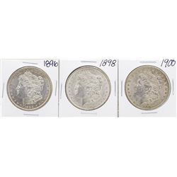 Lot of 1896, 1898, 1900 $1 Morgan Silver Dollar Coins