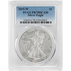2015-W $1 Proof American Silver Eagle Coin PCGS PR70DCAM