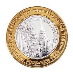 .999 Fine Silver New York New York Las Vegas, Nevada $10 Limited Edition Gaming Token