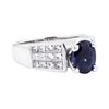 Image 1 : 18KT White Gold 3.30 ctw Sapphire and Diamond Ring