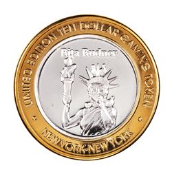 .999 Fine Silver New York New York Las Vegas, Nevada $10 Limited Edition Gaming Token