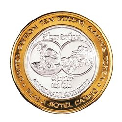 .999 Fine Silver Plaza Casino Las Vegas, Nevada $10 Limited Edition Gaming Token